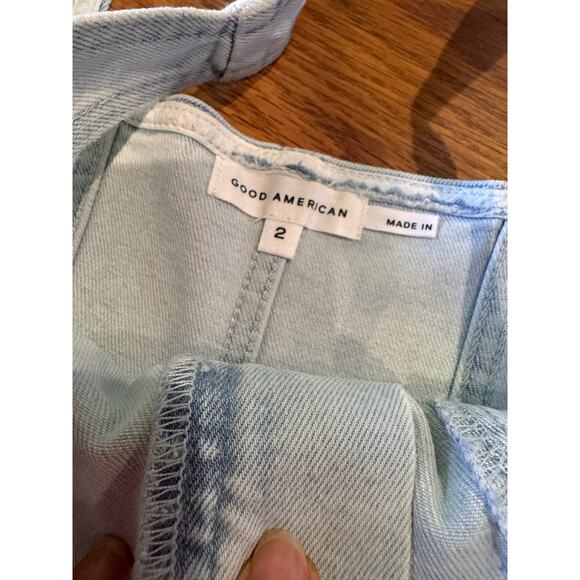 Good American Fit For Success Denim Sleeveless Jumpsuit size 2  / US small - Picture 9 of 12